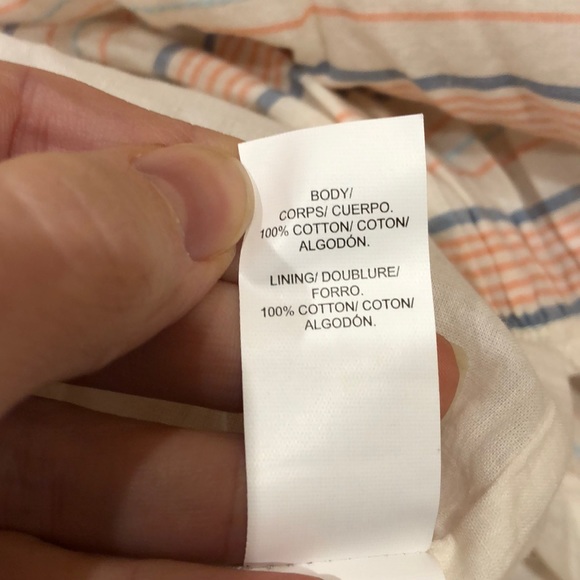 NWT lucky brand Luna cotton sun maxi dress striped summer tiered empire waist - Picture 15 of 15